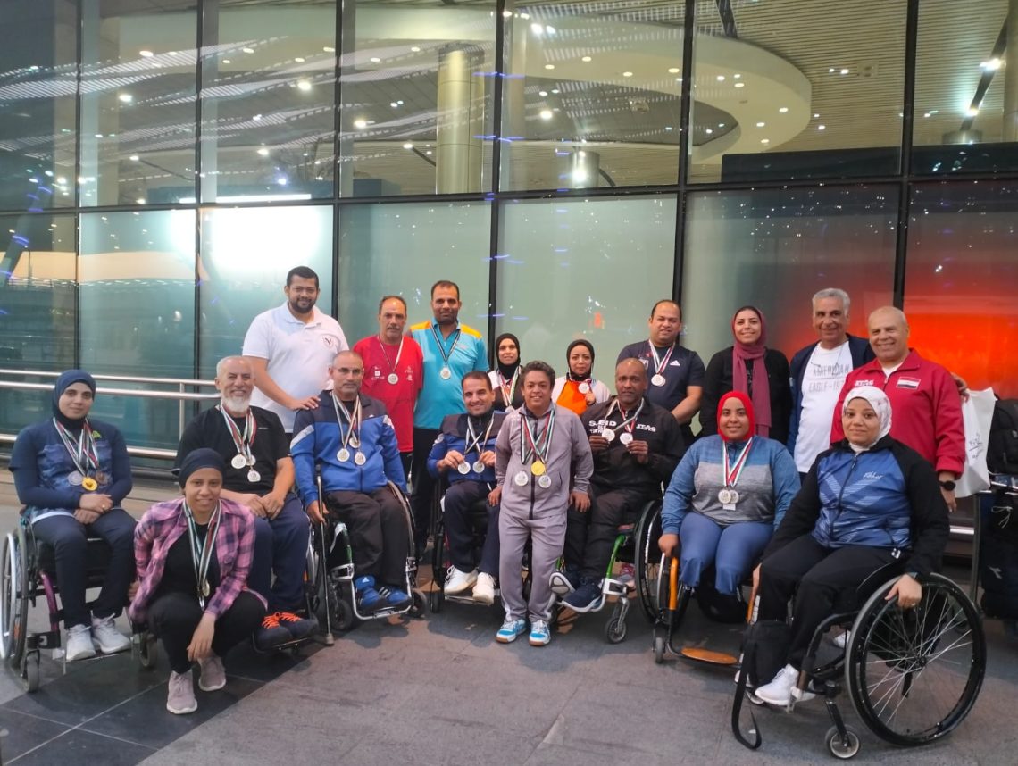The Egyptian Para Table Tennis arrived in Cairo adorned with 27